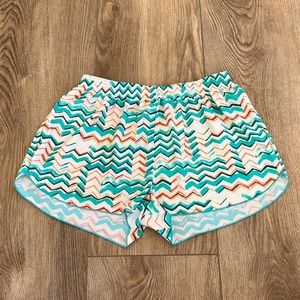 Roxy turquoise and orange swim shorts size extra small